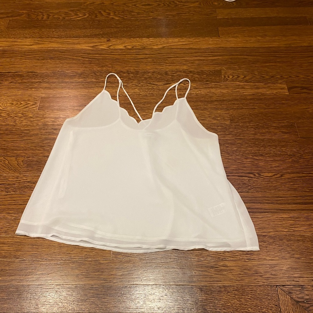 White Naked Zebra Blouse Size Large